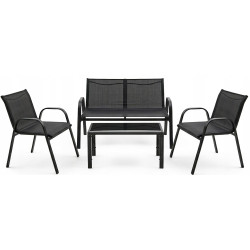 Set mobilier de gradina Springos Valente GF0106 (Black) Thumb