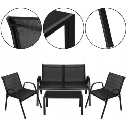 Set mobilier de gradina Springos Valente GF0106 (Black) Thumb