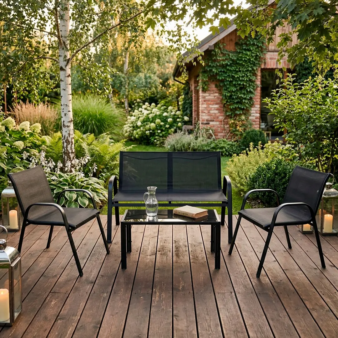 Set mobilier de gradina Springos Valente GF0106 (Black)