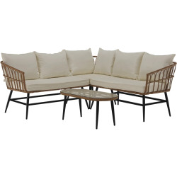 Set mobilier de gradina Tempo Kondela Araly (Beige/Natural) Thumb