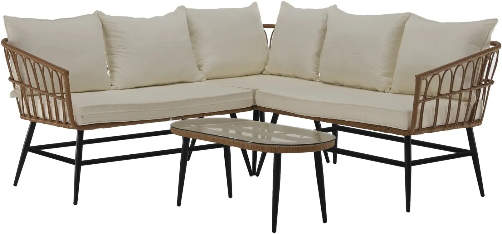 Set mobilier de gradina Tempo Kondela Araly (Beige/Natural) - 2