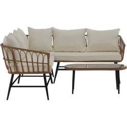 Set mobilier de gradina Tempo Kondela Araly (Beige/Natural) Thumb