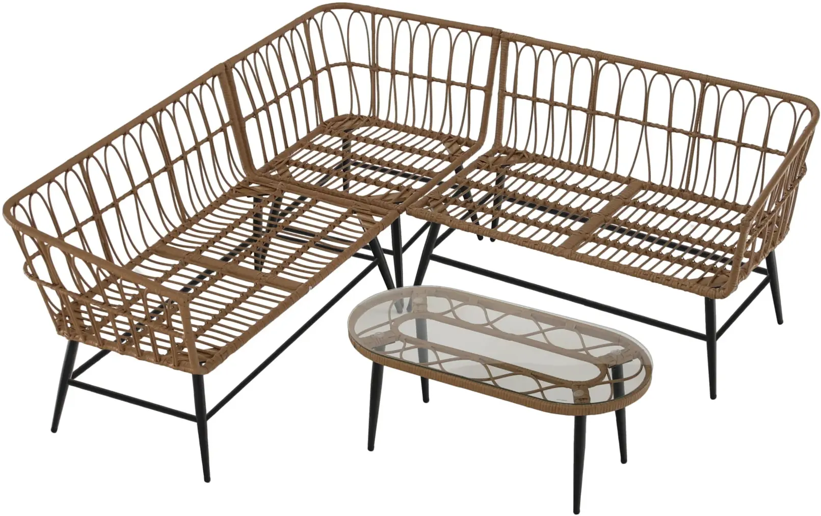 Set mobilier de gradina Tempo Kondela Araly (Beige/Natural) - 5