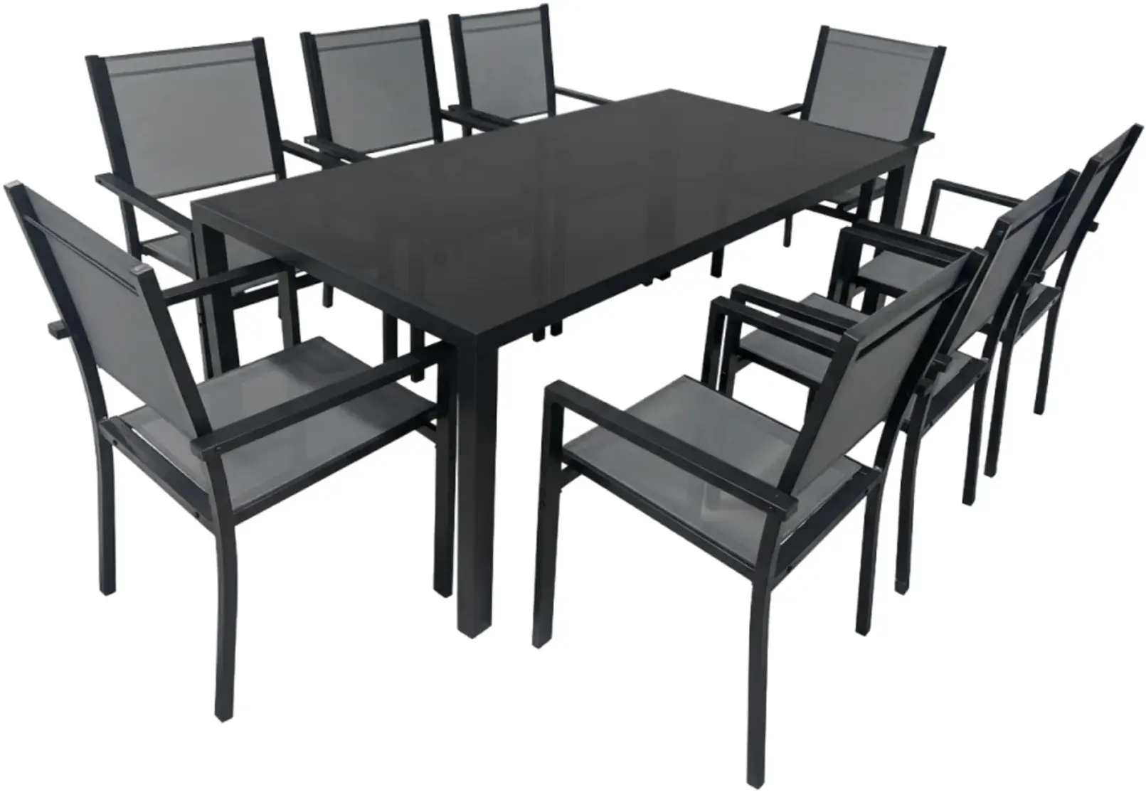 Set mobilier de gradina Tempo Kondela Kesios (Gray/Black) - 2
