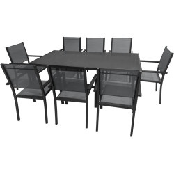Set mobilier de gradina Tempo Kondela Kesios (Gray/Black) Thumb