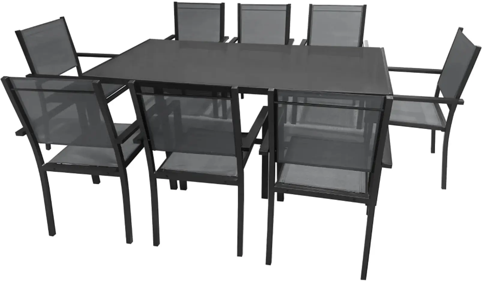 Set mobilier de gradina Tempo Kondela Kesios (Gray/Black) - 3