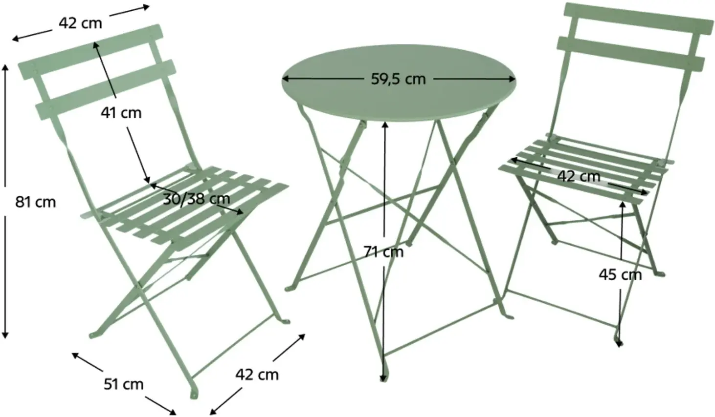 Set mobilier de gradina Tempo Kondela Obax New (Green) - 7