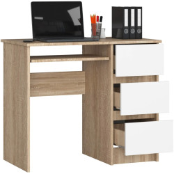 Компьютерный стол Akord A-6 90cm Right PK (Sonoma Oak/White) Thumb