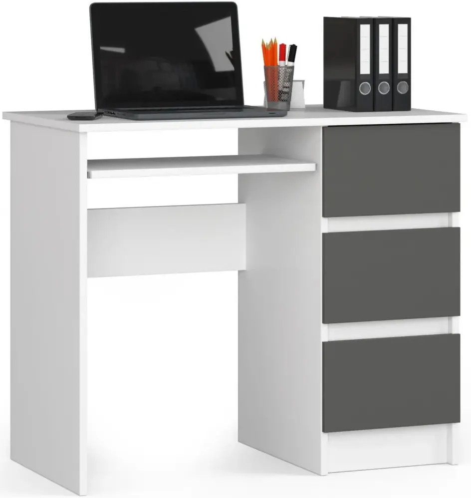 Компьютерный стол Akord A-6 90cm Right PK (White/Graphite Grey) - 2