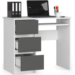 Компьютерный стол Akord A-6 CLP PK 90cm Left (White/Graphite Grey) Thumb
