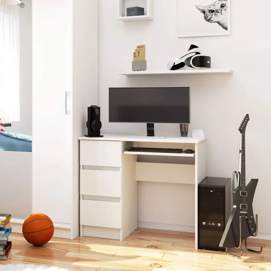 Masa de calculator Akord A-6 CLP PK 90cm Left (White)