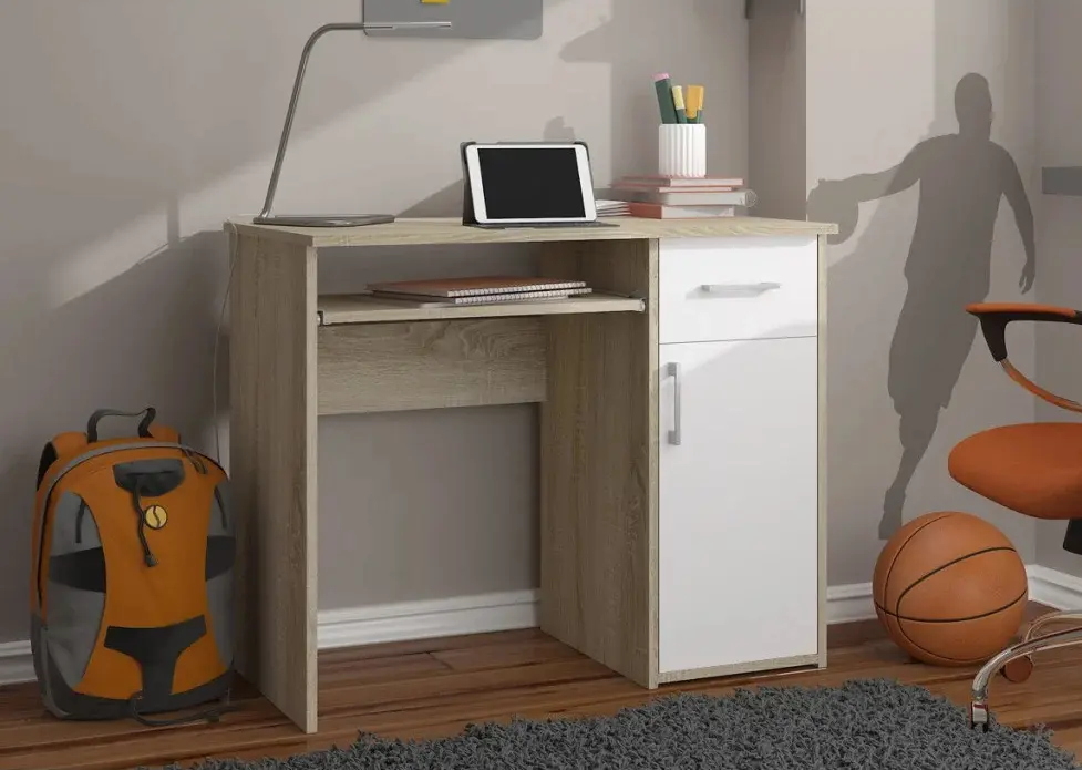 Компьютерный стол Akord Pin PK (Sonoma Oak/White)