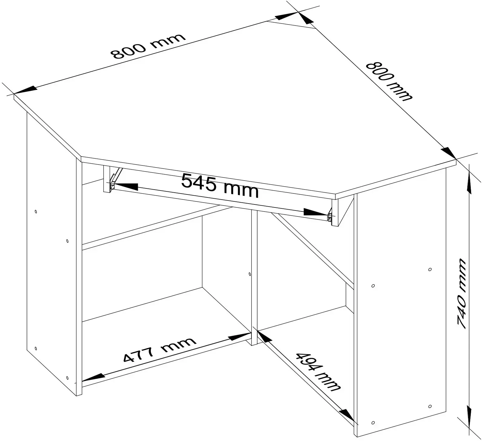 Компьютерный стол Akord Ted PK (Wenge) - 3