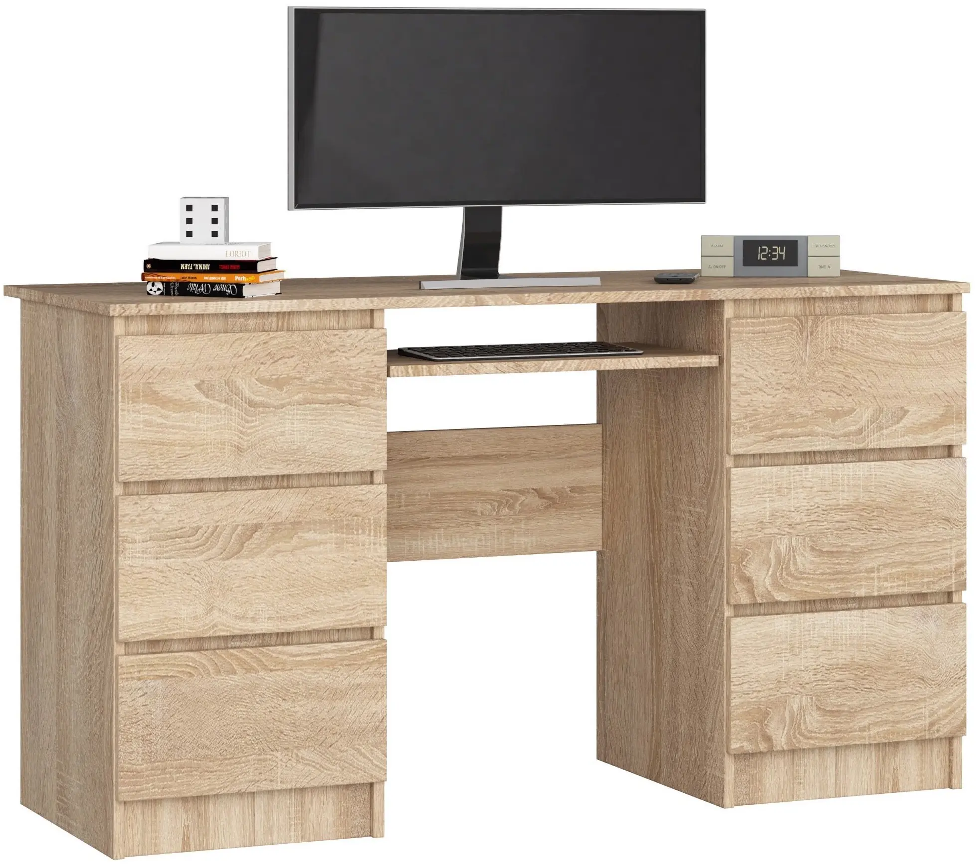 Masa pentru calculator Akord A-11 135cm 6SZ (Sonoma Oak)