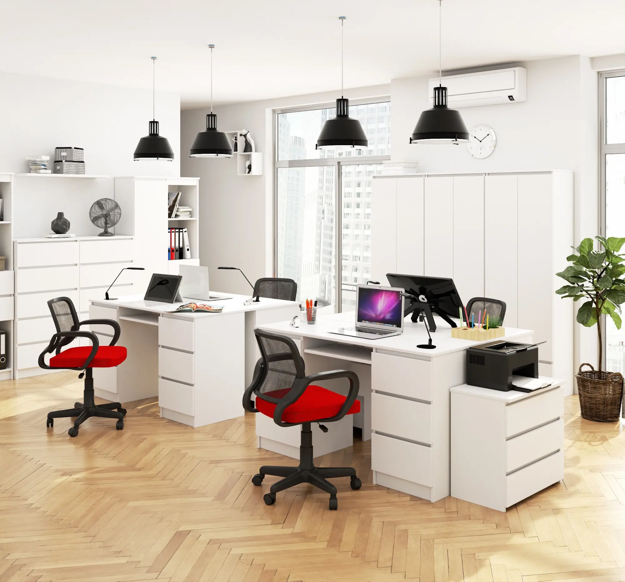 Masa pentru calculator Akord A-11 135cm 6SZ (White)