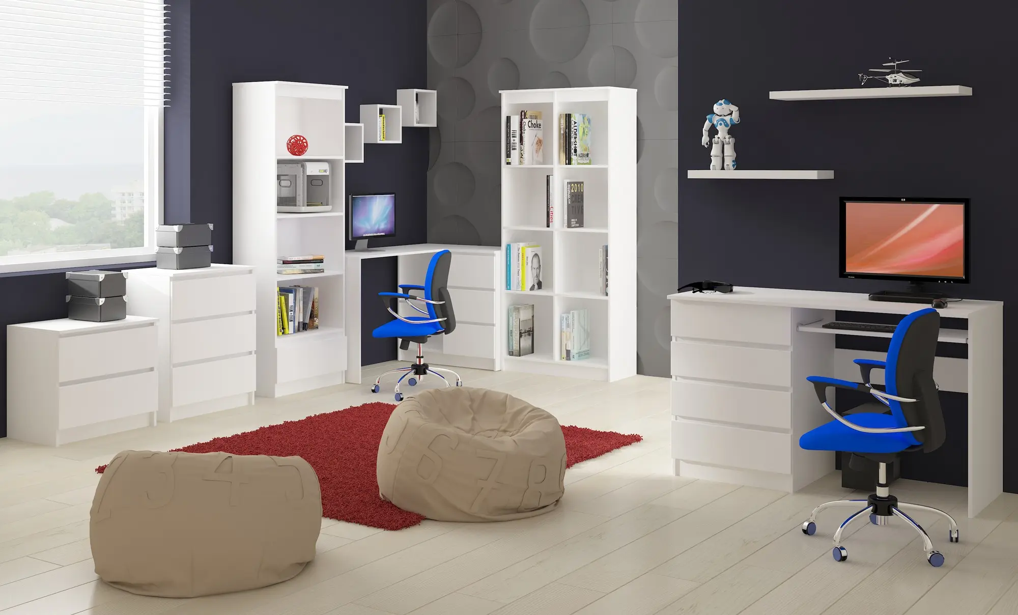 Masa pentru calculator Akord A-11 135cm 6SZ (White)