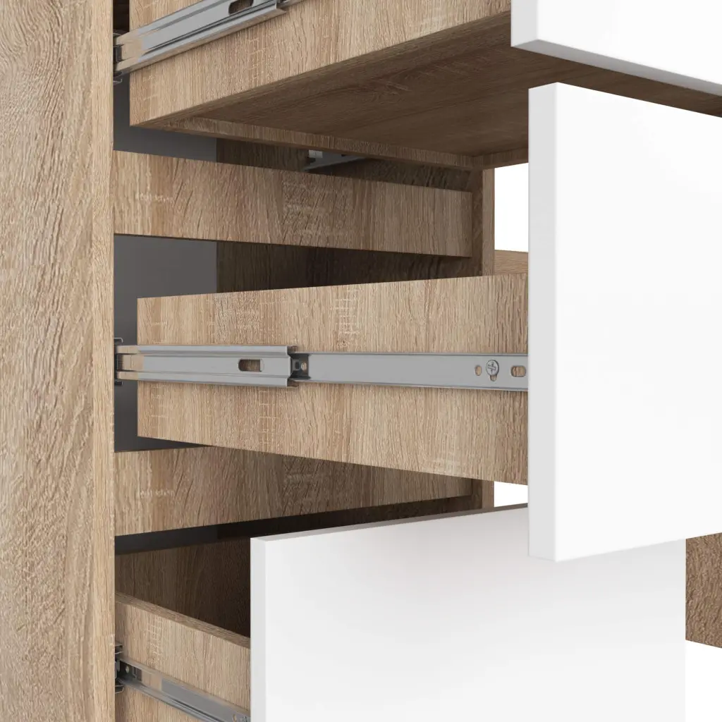 Masa de calculator Akord A-11 6SZ 135cm (Sonoma Oak/White)