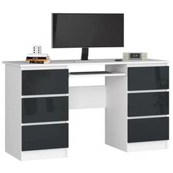 Стол компьютерный Akord A-11 6SZ (White/Graphite Gloss)