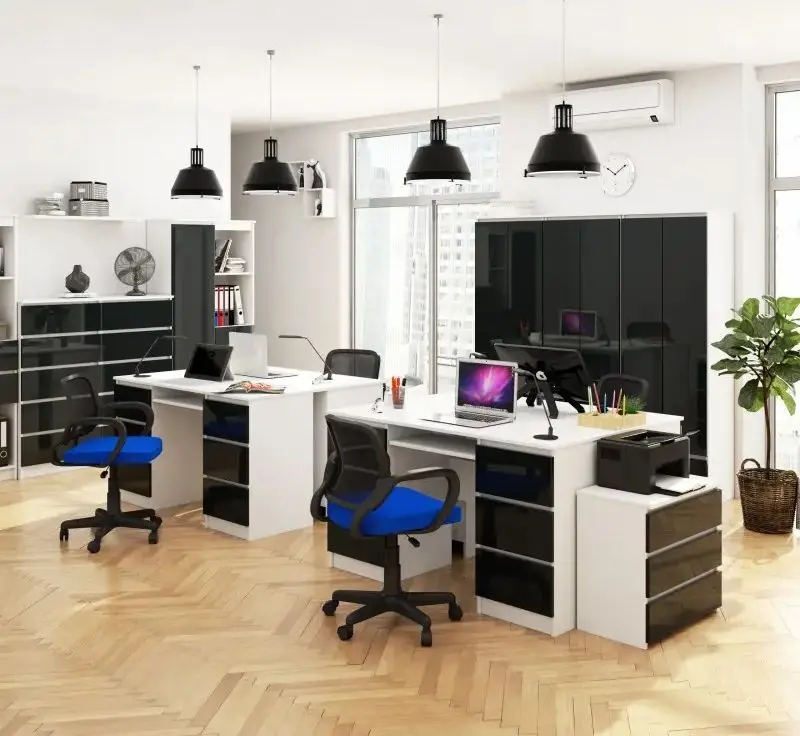 Стол компьютерный Akord A-11 6SZ (White/Graphite Gloss) - 4