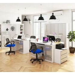 Стол компьютерный Akord A-11 6SZ (White/Metallic Gloss) Thumb