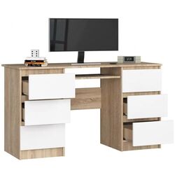 Стол компьютерный Akord A-11 6SZ (Sonoma Oak/White) Thumb