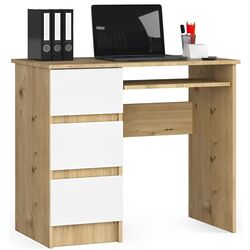 Masa de calculator Akord A-6 Left (Artisan Oak/White)