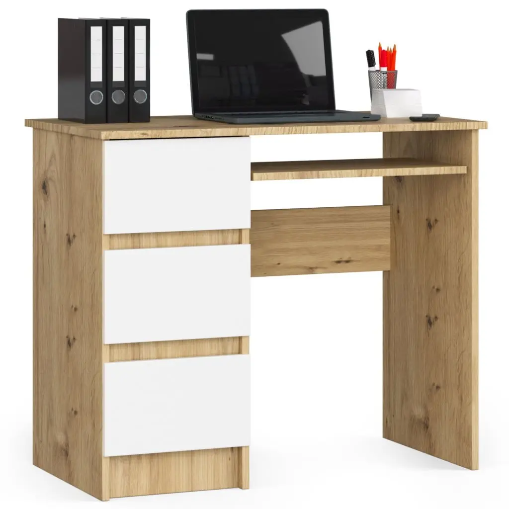 Masa pentru calculator Akord A-6 90cm Left (Artisan Oak/White) - 2