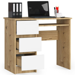 Masa pentru calculator Akord A-6 90cm Left (Artisan Oak/White) Thumb