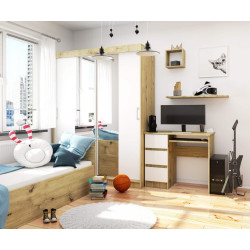 Masa pentru calculator Akord A-6 90cm Left (Artisan Oak/White) Thumb