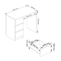 Masa pentru calculator Akord A-6 90cm Left (Craft Oak) Thumb