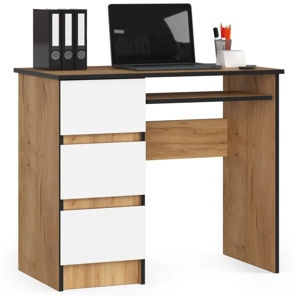 Masa pentru calculator Akord A-6 90cm Left (Craft Oak/White) - 2