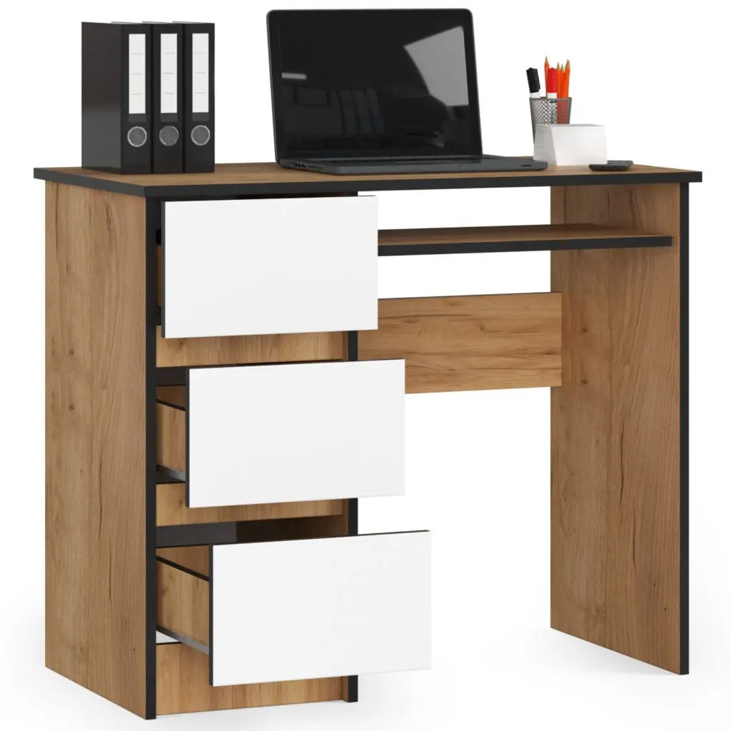 Masa pentru calculator Akord A-6 90cm Left (Craft Oak/White) - 3