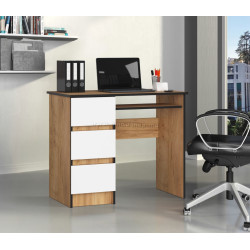 Masa pentru calculator Akord A-6 90cm Left (Craft Oak/White)