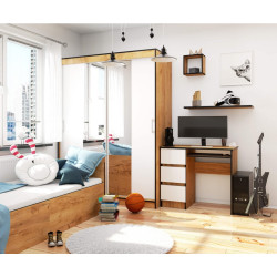 Masa pentru calculator Akord A-6 90cm Left (Craft Oak/White) Thumb