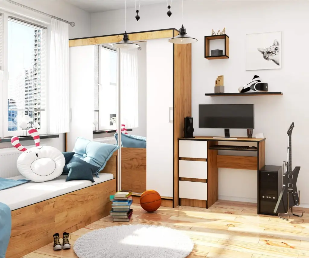 Masa pentru calculator Akord A-6 90cm Left (Craft Oak/White) - 5
