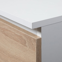 Masa pentru calculator Akord A-6 90cm Left (White/Sonoma Oak) Thumb