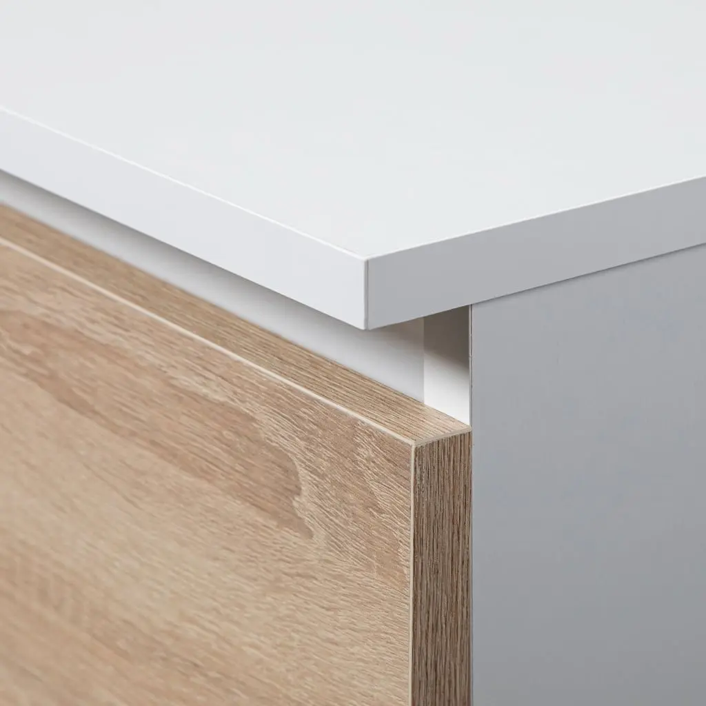 Masa pentru calculator Akord A-6 90cm Left (White/Sonoma Oak) - 4