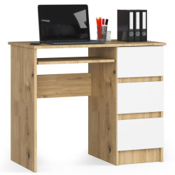 Masa pentru calculator Akord A-6 90cm Right (Artisan Oak/White) Thumb