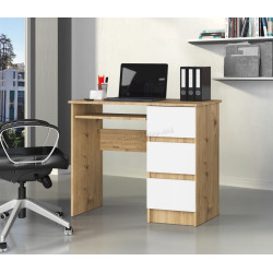 Masa pentru calculator Akord A-6 90cm Right (Artisan Oak/White)