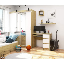 Masa pentru calculator Akord A-6 90cm Right (Artisan Oak/White) Thumb