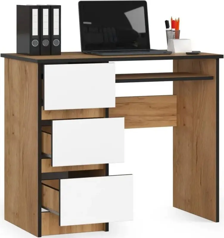 Стол компьютерный Akord A-6 Left (Craft Oak/White)