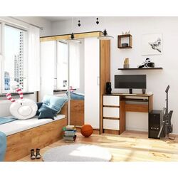 Стол компьютерный Akord A-6 Left (Craft Oak/White) Thumb