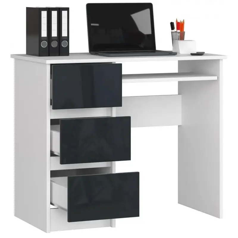 Стол компьютерный Akord A-6 Left (White/Graphite Gloss) - 2