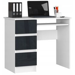 Стол компьютерный Akord A-6 Left (White/Graphite Gloss)