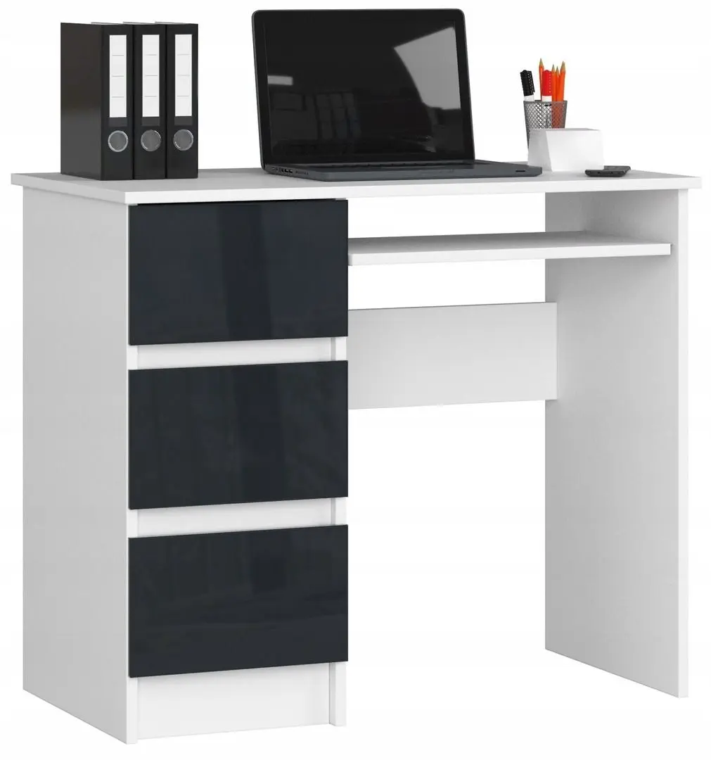 Стол компьютерный Akord A-6 Left (White/Graphite Gloss)