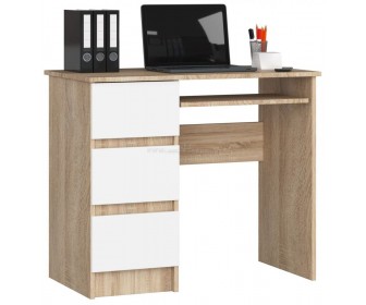 Стол компьютерный Akord A-6 Left (Sonoma Oak/White)