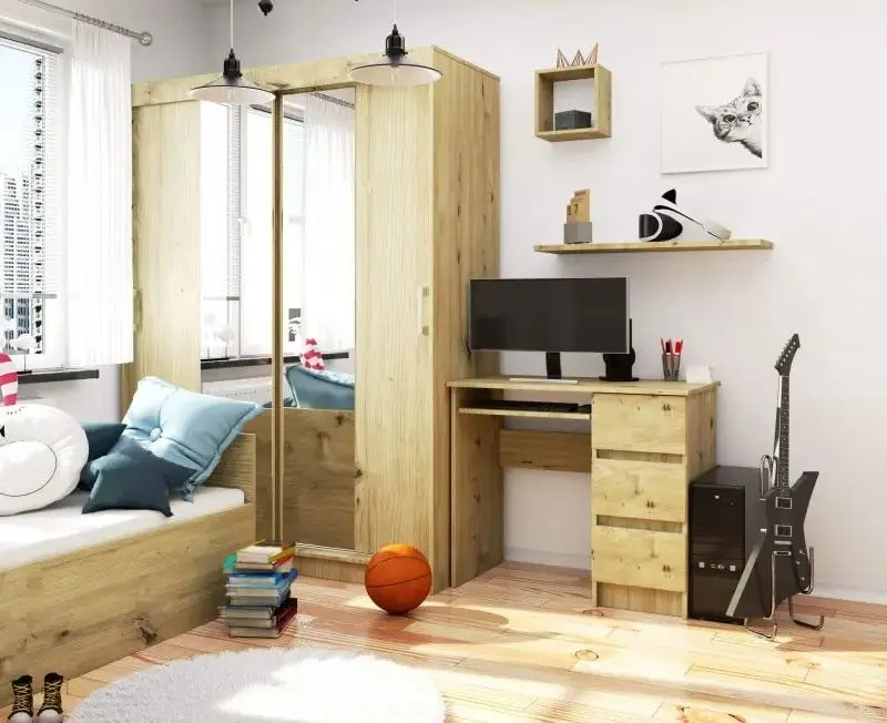 Masa de calculator Akord A-6 Right (Artisan Oak)