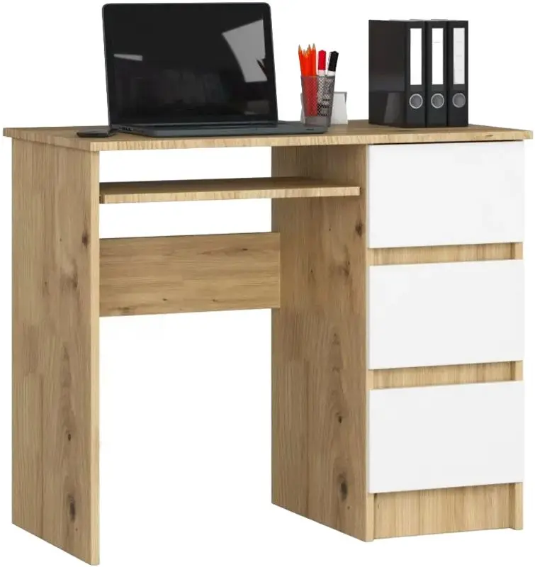 Masa de calculator Akord  A-6 Right (Artisan Oak/White)