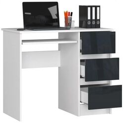 Стол компьютерный Akord A-6 Right (White/Graphite Gloss) Thumb