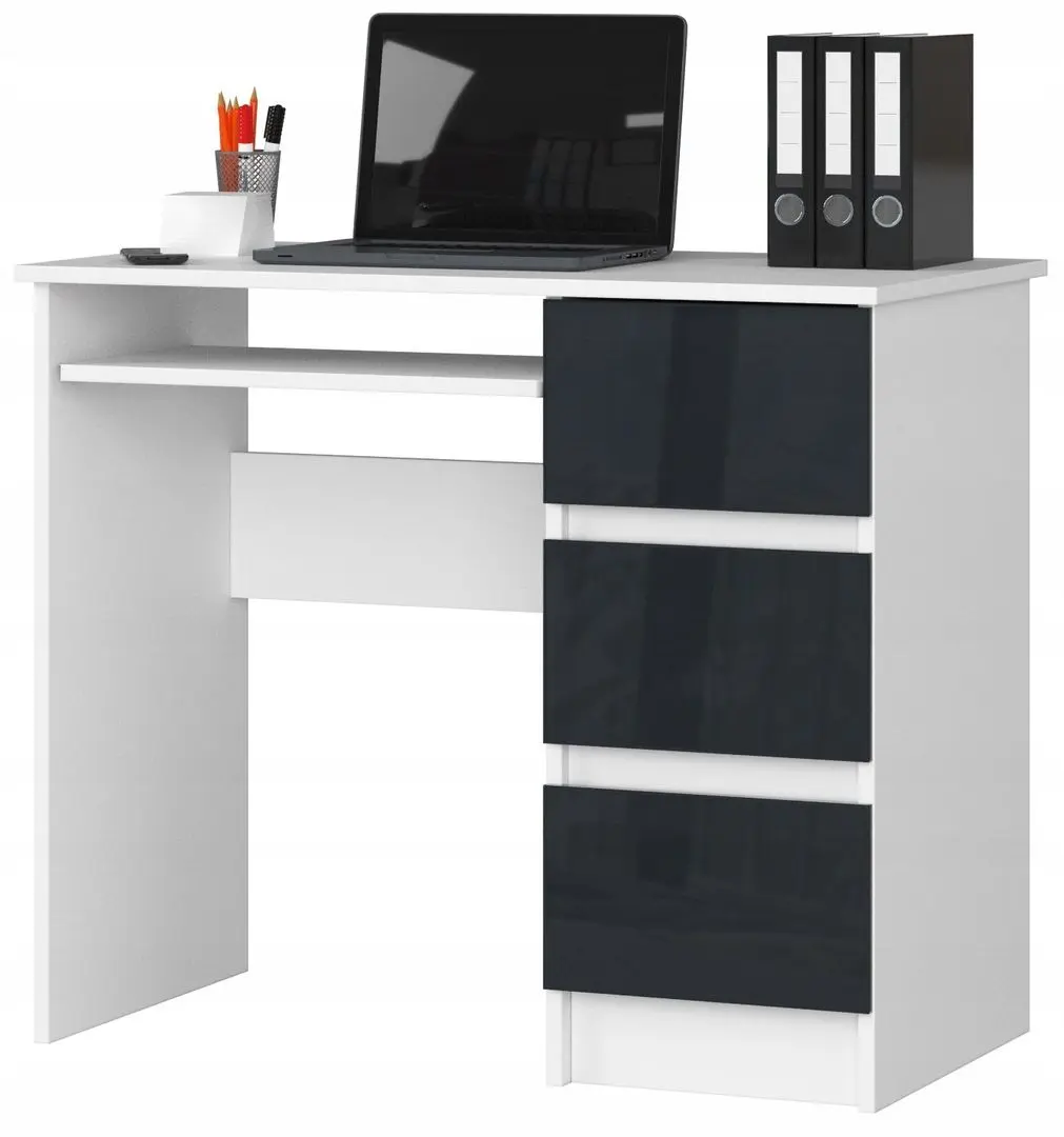 Стол компьютерный Akord A-6 Right (White/Graphite Gloss)